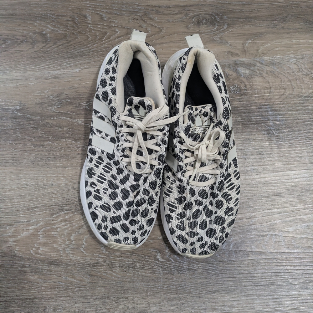 Adidas Women’s Leopard Print Athletic Sneakers - Cream/Black